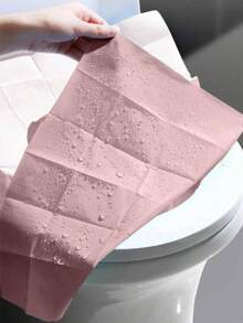 10pcs/Pack Disposable Toilet Seat Covers, Paper Toilet Seat Pads, Waterproof And Anti-Dirty Design, Suitable For Hotels, Public Places, Travel, Leisure Clubs, Home Use - Pink - View 3