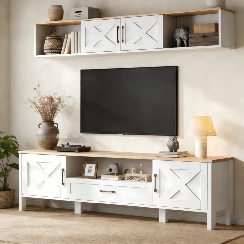 Television Stands & Entertainment Centers - White - View 1