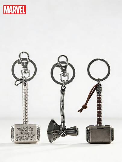 Monogram 1 Móc khóa Thor chính hãng Marvel - Phụ kiện trang trí thời trang cho ba lô và chìa khóa xe, quà tặng cho bạn bè và người hâm mộ Marvel, phụ kiện túi xách, đồ sưu tầm.