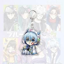 蓝色锁亚克力钥匙扣Q版连帽衫造型 – 伊佐木、蜂鸟、凛动漫钥匙扣包挂件可爱收藏品 - 彩色 - 查看 16