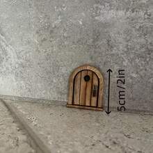 1pc 2D Flat Vintage Wooden Fantasy Mouse Door Hanger - No Power Needed, Easy Installation, Suitable For Easter, Halloween, Christmas Decoration, Quirky Living Room Decor, Ideal For Fantasy Enthusiasts And Cute Home Accents - 1PC - View 3