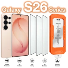 MIAOTIEMO 豪华钢化玻璃屏幕保护膜 3 片装，兼容三星 Galaxy S26 S25 S24 Ultra Plus+，军规级钢化玻璃，自动对齐，9H 硬度，支持超声波指纹解锁，优质保护，春季礼物 - 3片高畫質 - 查看 17