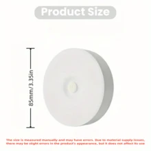 1pc/3pcs/6pcs USB Charging LED Round Light, Button Night Light, Cabinet Light, Adjustable Color Temperature, Three Colors (Warm Light/White Light/Natural Light), Button Switch, Portable Bedside Lamp, Suitable For Kitchen, Bedside, Wardrobe Corridor, Reading, Stage Lighting (250mAh) - USB - View 11