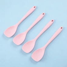 [2/4/6件装] 不粘厨房铲 - 11英寸硅胶铲，耐热煎蛋/汉堡/煎饼铲，可放入洗碗机清洗（粉色/红色） - 粉色 - 查看 4