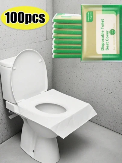 Cubiertas desechables y portátiles para asiento de inodoro, adecuadas para todas las edades, para uso diario, fiestas, hoteles, restaurantes, hospitales, centros comerciales, desechables