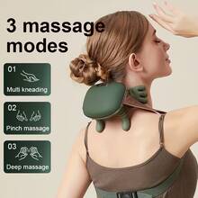 USB Rechargeable Deep Tissue Massager With 8 Claws - A Portable Finger Device Suitable For The Neck, Back, Shoulders, And Legs - Perfect Gift For For Both Men And Women, Trapezius Muscle Massager, Office & Home Use - màu xanh lá - Xem 2