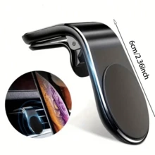 磁性车载手机支架 - 可旋转和可调节角度，稳定的吸盘底座，内置强力钕磁铁，自动连接，信号友好，紧凑稳定的设计，适用于所有智能手机（带或不带外壳），通风口和仪表板安装，单手操作方便 - 黑色 - 查看 14