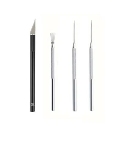 2/3/4/9件組：羽毛尖/金屬線紋理陶藝工具、聚合物黏土雕塑工具及多功能7針金屬刷（適用於陶藝、美甲及蛋糕裝飾） - 混合套裝 - 查看 12