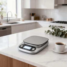 1个高精度不锈钢电子厨房秤，电子秤，精准烘焙家用小秤，食品秤，药品秤，咖啡秤，邮政秤，厨房用品，烘焙工具 - 銀色 - 查看 3
