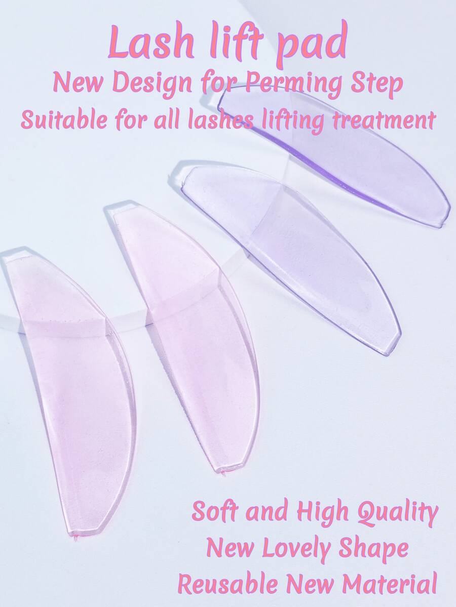 1 Pair Soft Lash Lifting Patches, Reusable Eye Makeup Stickers. These Ultra-Thin Reusable Patches Are Great For Lash Perming, Tinting Or Extension. Packaged In A Box, They Can Also Be Used For Eyebrow Tinting And Lifting. Suitable For Salon Use And DIY At Home. - Multicolor - View 1