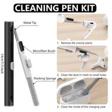 Funda protectora transparente y suave de TPU para auriculares Bluetooth de Apple con kit de limpieza, cubierta protectora a prueba de golpes con llavero - transparente - Ver 2