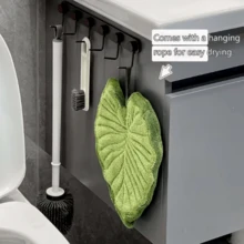Toalla de mano de microfibra con diseño de hojas tropicales, ideal para cocina y baño. - Multicolor - Ver 5