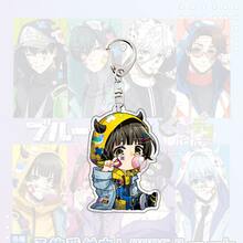 蓝色锁亚克力钥匙扣Q版连帽衫造型 – 伊佐木、蜂鸟、凛动漫钥匙扣包挂件可爱收藏品 - 彩色 - 查看 26