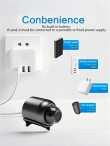 1pc/2pcs 720P HD Mini Camera, Home Security Camera, Portable Hidden Camera, Smart Mini Camera, HD Night Vision Wireless WiFi Camera (2.4G Network Only), Remote Monitoring, SD Card Storage, Suitable For Home, Car, Office And More Scenarios, 24/7 Online - Multicolor - View 7