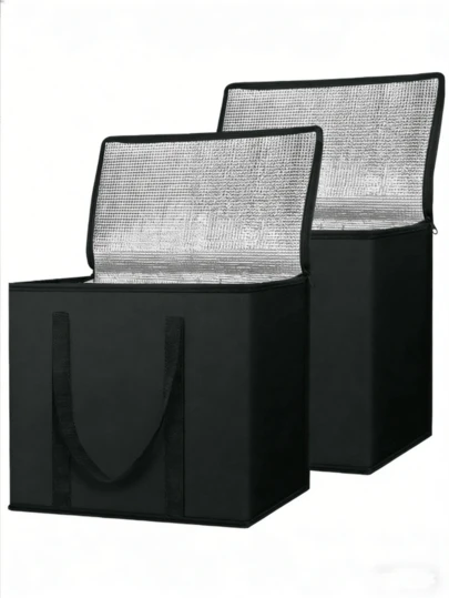 [Reusable Fiber Bags] Large Insulated Grocery Bags | Reusable, Soft Cooler, Lightweight, Foldable, Fiber