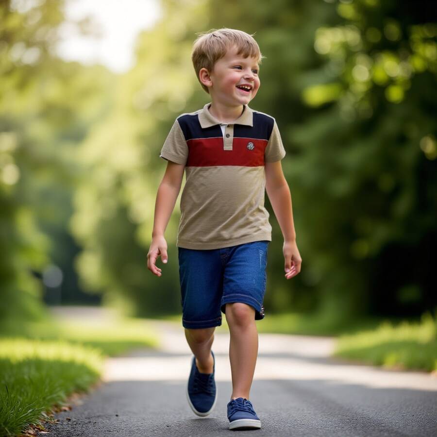 Young Boys Denim Shorts - Cadet Blue - View 1