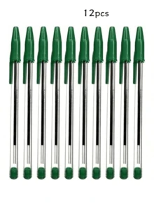 100/50/10/1支装 绿色子弹头圆珠笔 防水创意塑料圆珠笔 男女学生适用 书写、记笔记、标记、绘画 文具 学习用品 - 圓形 - 查看 8