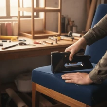 Grampeador Alta Desempenho Versátil Prático Para Tapeceiro com 100 Grampos de 8mm Preto - A - Visão 2