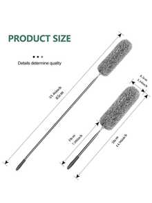 Adjustable Telescopic Ultra-Fine Fiber Duster, Household Duster Tool, Duster, Home Air Conditioner Feather Automotive Furniture Cleaning Brush, Suitable For Home Cleaning, Furniture And Air Conditioner Dusting, Roof And Crevice Cleaning, Mother's Day Gift - Long - View 8