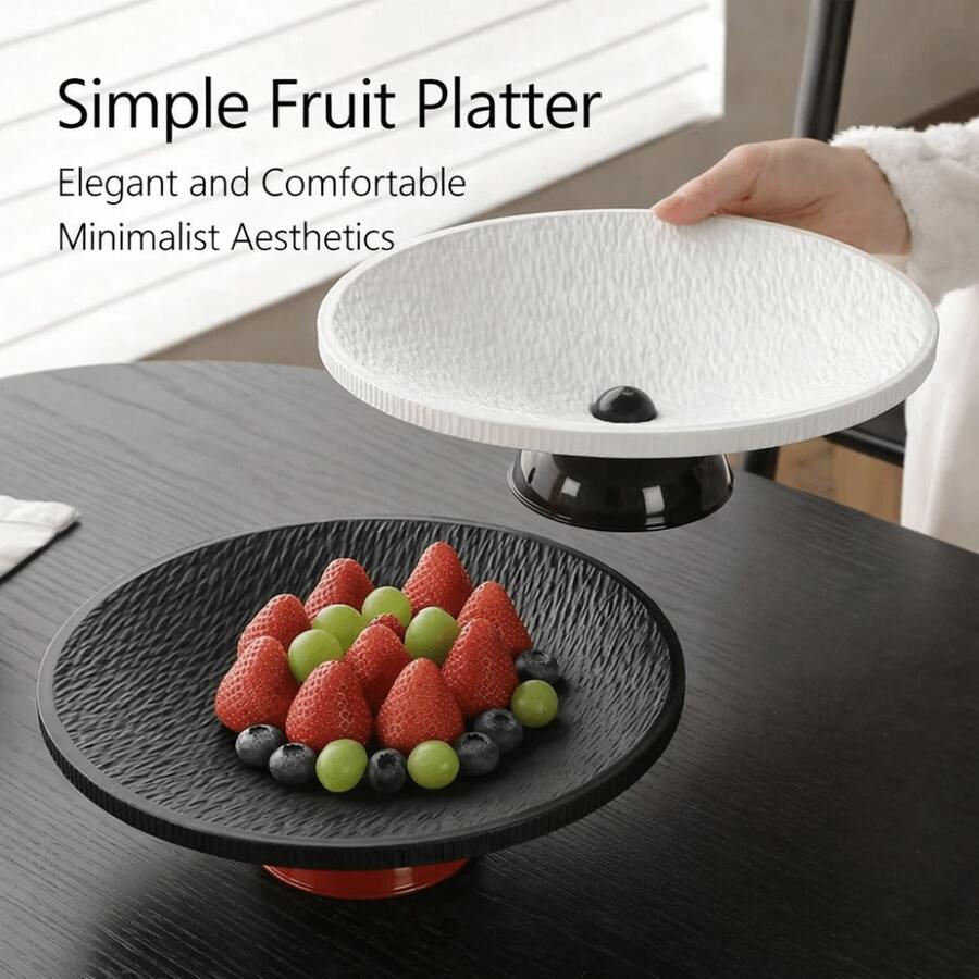 Đĩa đựng trái cây chân cao, khay ăn nhẹ sang trọng, khay thoát nước, đĩa đựng trái cây khô. - Nhiều màu - Xem 1