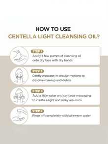 Aceite limpiador ligero de centella de Madagascar 200 ml,eliminar las espinillas y los puntos negros,Aceite limpiador , un aceite limpiador ligero y multifuncional que elimina en profundidad el maquillaje y las impurezas de la piel, al tiempo que la nutre. - Albaricoque - Ver 3