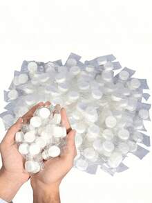 20 Pieces, Compressed Towel, Small Square Thickened, Portable Candy Cleaning, Disposable Compressed Face Towel - Multicolor - View 8