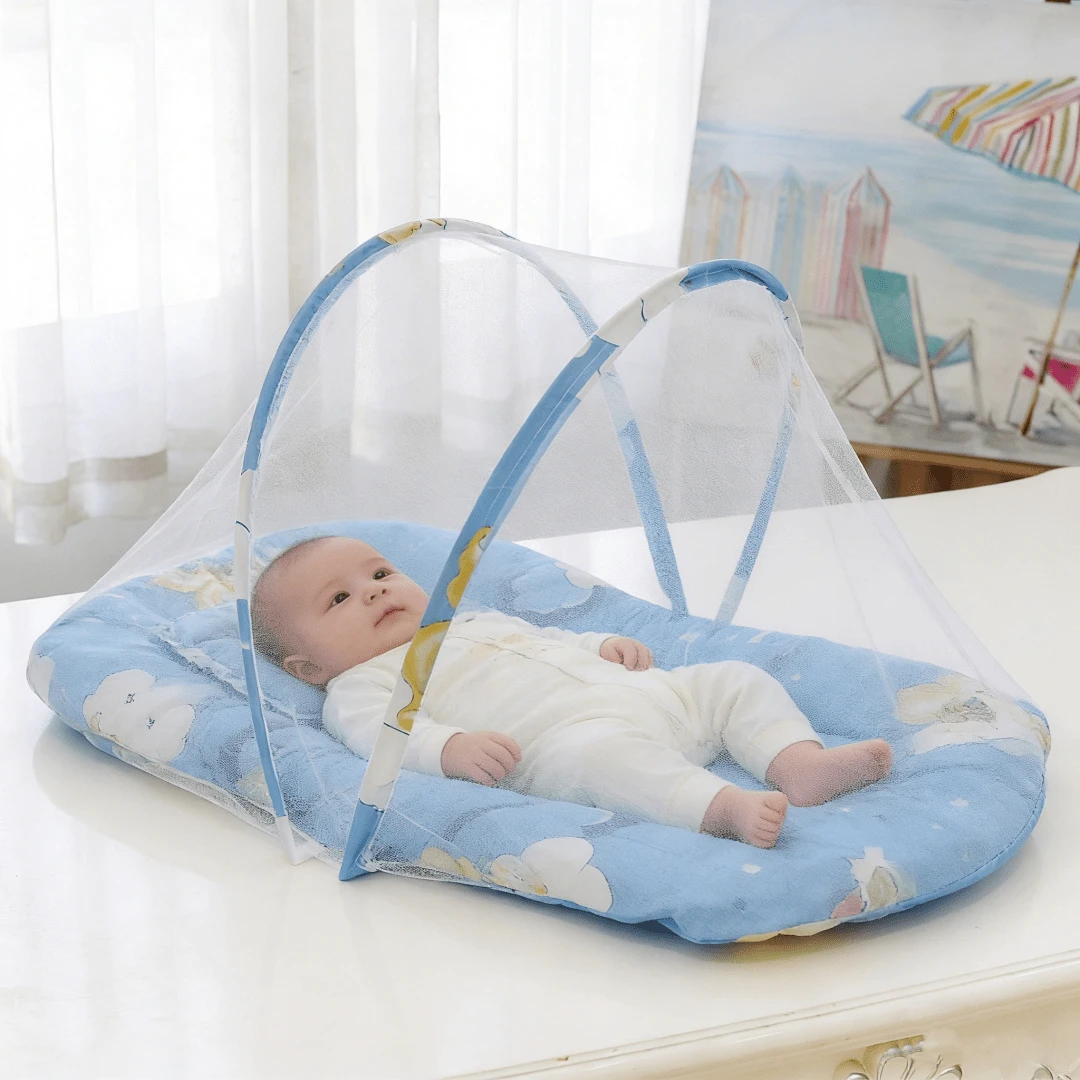 Baby Crib Netting & Accessories - Blue - View 1