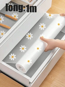 1 Cuộn Tấm Lót Tủ In Hình Hoa Cúc, Thảm Ngăn Kéo Chống Trượt Có Thể Cắt Tỉa, Tấm Lót Tủ Lạnh Chống Thấm Nước EVA, Thảm Lau Bàn Bếp Dễ Vệ Sinh, Món Quà Tuyệt Vời Cho Ngày Valentine, Năm Mới, Ngày của Mẹ, Lễ Tốt Nghiệp - Nhiều màu - Xem 11