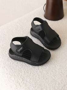 1 Pair Summer New Boys Sandals, Soft Sole Boys Shoes - Black - View 5