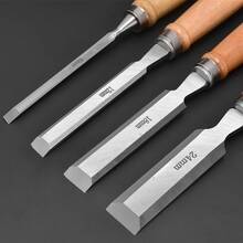suli Professional 4Pcs Wood Carving Chisels Set - 6/12/18/24mm Chrome-Vanadium Steel With Ergonomic Beech Handles In Wooden Gift Case - 4-piece Set - View 6