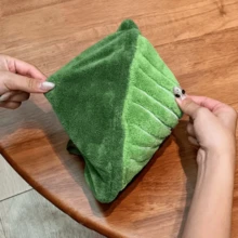 Toalla de mano de microfibra con diseño de hojas tropicales, ideal para cocina y baño. - Multicolor - Ver 2