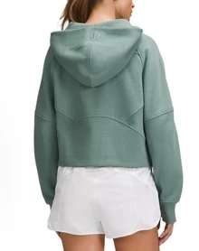 Lululemon Scuba Oversized Half-Zip Hoodie | Cotton-Blend Fleece Pullover, Boxy Short Fit With Kangaroo Pocket - Mint Green - View 2