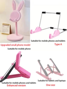 7-Level Adjustable Portable Folding Laptop Stand, 3-Person Cooling Laptop Holder, Carry-On Laptop Stand, Desk Laptop Mount, Laptop Cooling Pad, Laptop Accessories, Christmas, Christmas Gifts, Tablet Support - Pink - View 3