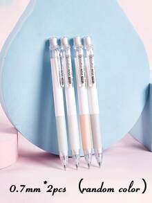 1/2/3/4支装自动铅笔，带橡皮擦，耐用，学生文具，办公用品，圣诞节，返校季 - 彩色 - 查看 11