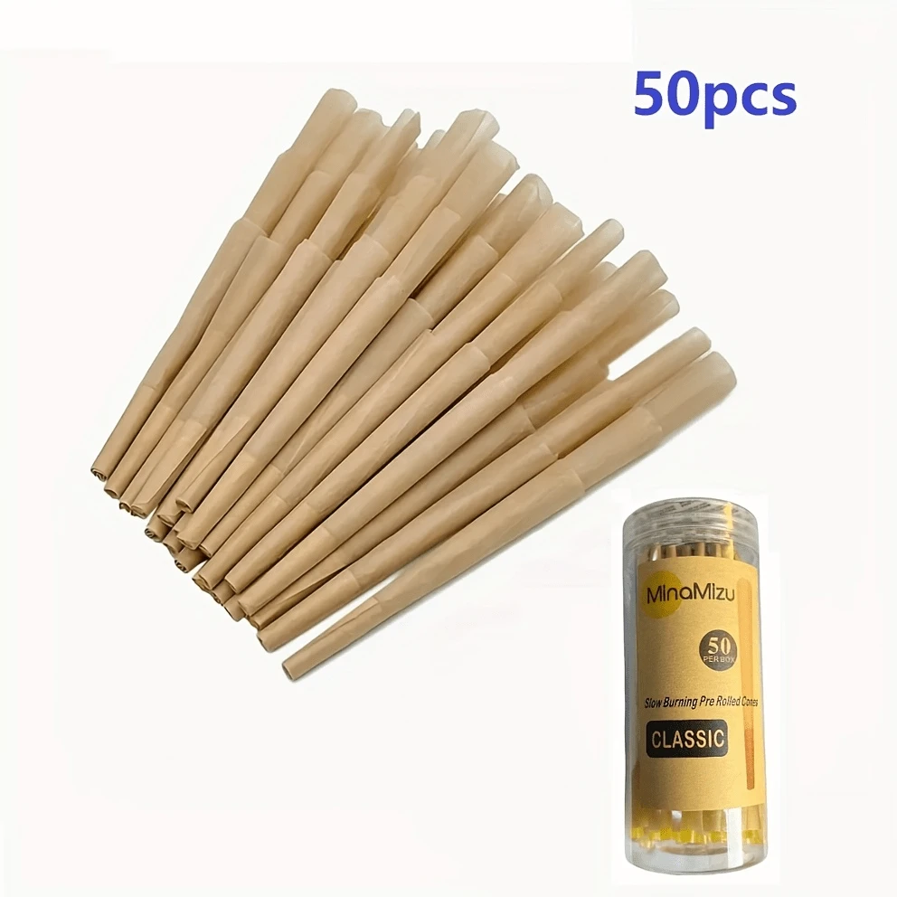 50-Pack Pre-Rolled Cigarette Paper Cone; Classic Extra-Large Cigarette Paper Cone; 50-Pack (4.33 Inches /110 Mm); Pre-Rolled Cigarette Paper Cone; Pre-Rolled Cigarette Paper Cone; Cigarette Paper With Mouthpiece; Cigarette Paper - Multicolor - View 1