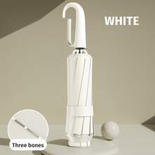 1 pieza Paraguas automático a prueba de viento, 24 varillas, tela impermeable de alta densidad, paraguas plegable automático inverso - Asa con anillo giratorio - Asa de transporte fácil - Paraguas de viaje compacto - Protección contra la lluvia y los rayos UV, UPF50+, revestimiento negro anti-UV, apertura/cierre con un solo toque - Multicolor - Ver 12