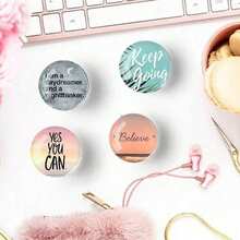 12pcs/6pcs/3pcs Random Set Inspirational Phrase Refrigerator Magnets, Perfect Fridge Decor, Holiday Gift & Graduation Gift & Back To School Gift - Multiple Styles - View 2