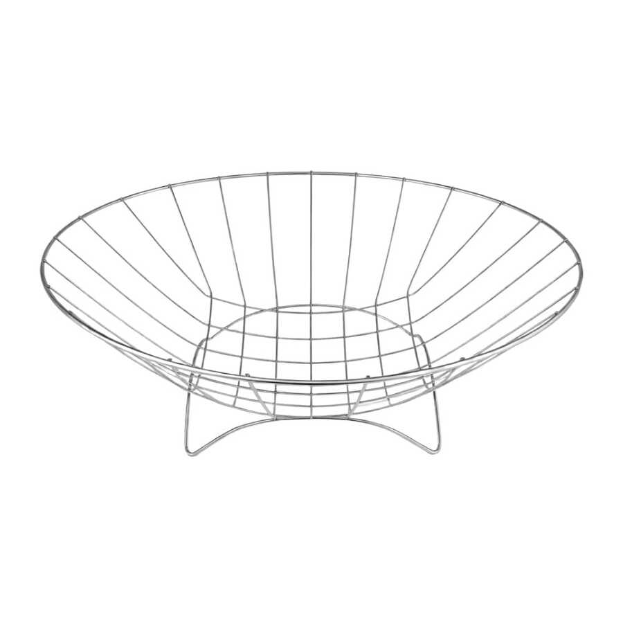 Fruteira Centro de Mesa Rio em Aço Cromado para Cozinha - N011 - Prata - Visão 1