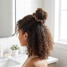 10 piezas Scrunchies elásticos con estampado de leopardo, lazos para el cabello con estampado animal de moda, bandas de goma elásticas adecuadas para uso diario, fiesta, entrenamiento, aptas para cabello grueso y fino, sujetadores de coleta, gomas para el cabello, verano, vacaciones, viaje - Multicolor - Ver 4