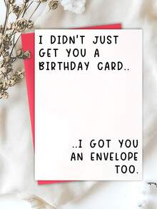 1pc Funny Birthday Card | "Funny Envelope Birthday Card Joke", Ideal For Birthdays - Multi-colored Thickened Envelope Greeting Cards - View 4