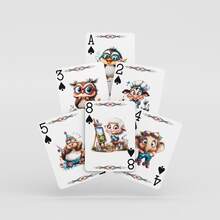 可爱温馨的动物扑克牌，高品质动物主题益智娱乐卡牌游戏，经久耐用的卡牌搭配精美图案，适合家庭聚会、派对、节日和卡牌收藏。 - 彩色 - 查看 7