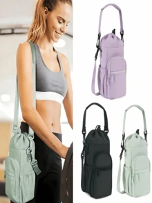 Túi đựng cốc cách nhiệt bằng giấy bạc, Túi đeo vai đựng bình nước họa tiết xương cá, Túi đựng bình nước đeo chéo, Túi đựng bình nước - Nhiều màu - Xem 4