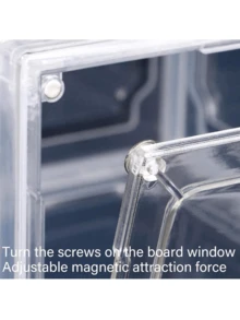 Caja De Zapatos 100% De Acrilico Con Imán Abre Frontal Transparente - Ver 8