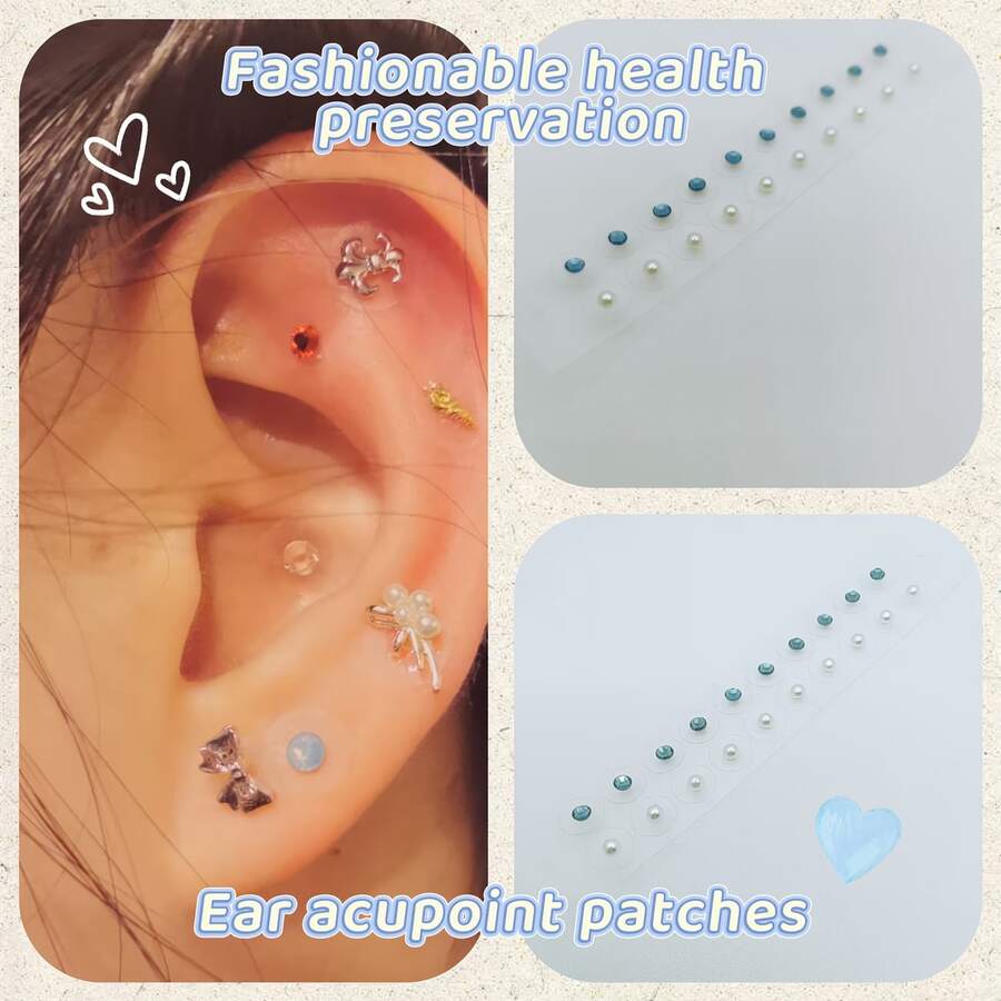 耳穴按摩珠，耳部针灸按摩疗法有助于放松身心，缓解压力，操作简便。 - 多色 - 查看 1