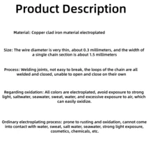 10ft (3m) Metal Chain Roll In Gold, Silver & Rose Gold Colors, With Pliers, Jump Rings & Lobster Clasps, For DIY Jewelry Making Of Necklaces, Bracelets, Anklets & Waist Chains, Available In 9 Colors (Slight Color Variations) - Multicolor - View 3