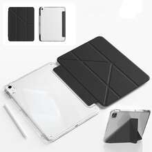 Acrylic Transparent Back Cover DIY Protective Case With PU Leather Smart Y-Fold Stand, Auto Sleep/Wake Function, Suitable For Pad 2 11-Inch Tablet (2023) And Poco Pad X1 11.2-Inch Tablet (2025) - Acrylic - View 16