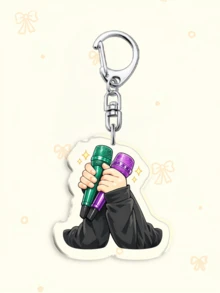 1个亚克力卡通演唱会麦克风钥匙扣 - 送给ARMY、K-Pop粉丝的完美礼物，可作包包挂饰、手机配件、返校季礼物、演唱会纪念品。也适合送给男朋友、女朋友、家人、老师，作为派对礼物和ARMY主题手机装饰。 - 彩色 - 查看 14