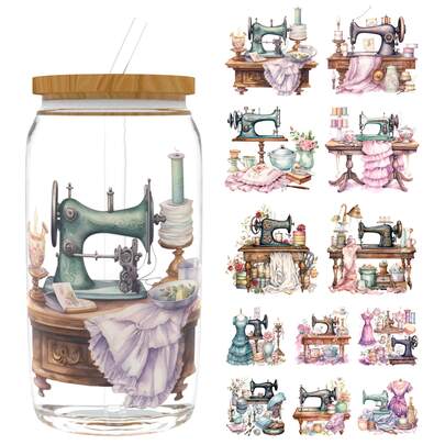  XRTHGS 12PCS/SET UV DTF Cup Wraps Style Self-Adhesive Sticker For Coffee Cups, Water Bottles, Home Decor, Laptops And Refrigerator DIY Crafts(Glass Not Included)