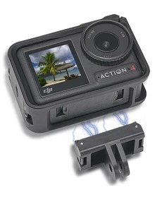 Base de liberación rápida magnética compatible con Action 4 y Action 3, adaptador de montaje de doble garra de repuesto para cámara de acción - Ver 2