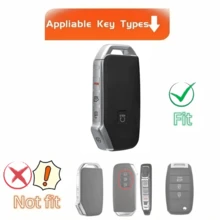 1pc Suitable For Kia Car Key Fob Cover, Fit For Cerato/Ceed/Forte/NIRO/Sorento/Seltos/Sportage/Soul/Telluride/K5, Dust-Proof & Shockproof High-End Fashion Key Holder - Horseshoe Buckle 5 - View 7